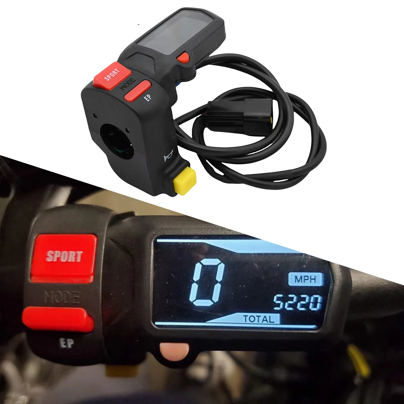 Electric Motorcycle SPORT/EP Power Mode Switch Selector Horn Switch Hour Meter Speed Meter Speedometer For Surron Light Bee S&X
