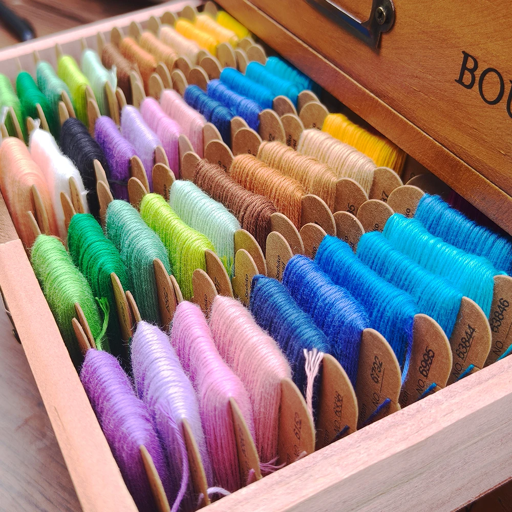 Embroidery Floss Thread - 32 Colors Sashiko Thread 100% Cotton
