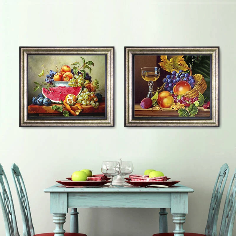 5D DIY Diamond Painting Full Round Square Landscape Grape rhinestones Diamond Embroidery Still life Mosaic Decortion
