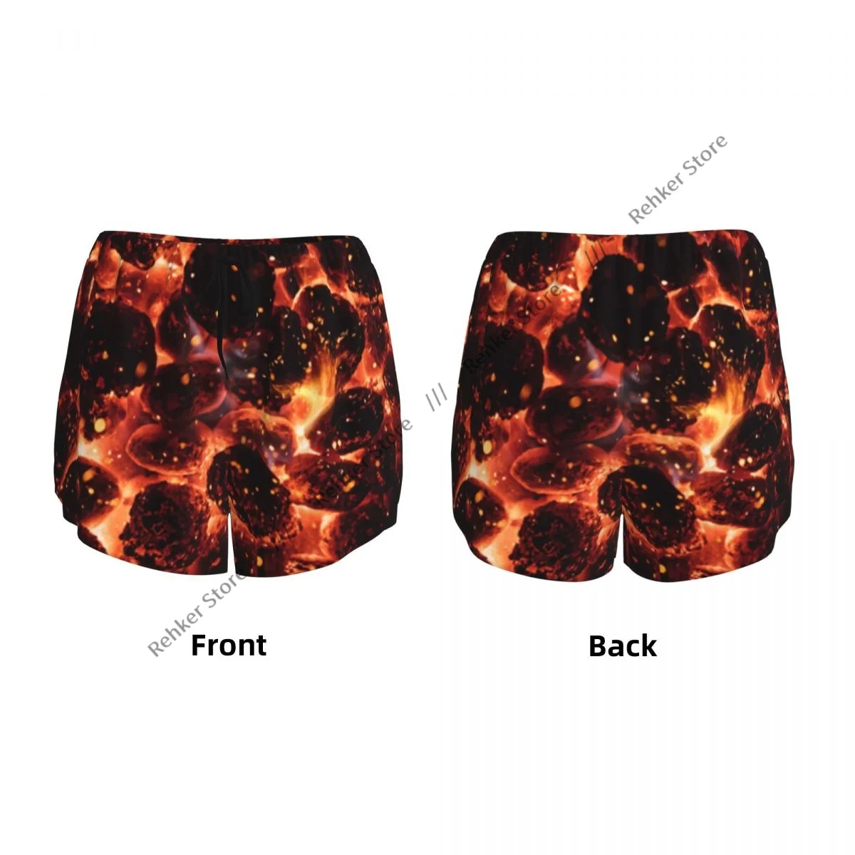 Pantaloncini da yoga da donna Briquette di carbone caldo Pantaloncini da corsa per esterni leggeri e atletici ad asciugatura rapida