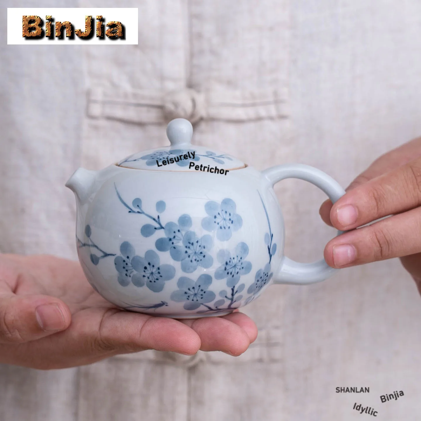 

200ml Hand-painted Plum Blossom Xishi Teapot Antique Tea Infuser Pot Tea Maker Kettle With Ball Hole Drinkware Accessories Gift