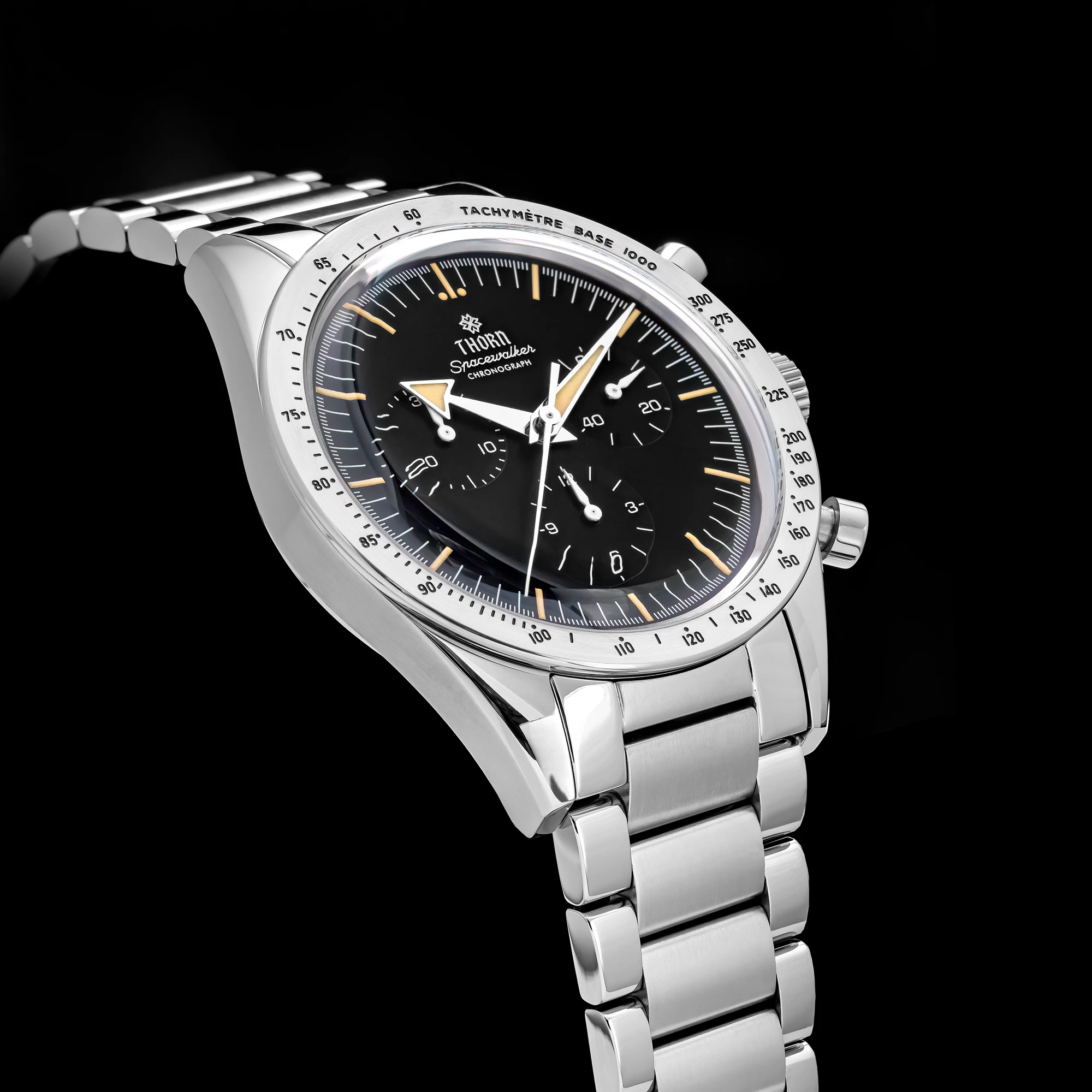 ساعة كرونوغراف للرجال من ثورن 38.8 ملم كوارتز ساعة يد مقاومة للماء C3 مرآة ياقوت مضيئة 5030D