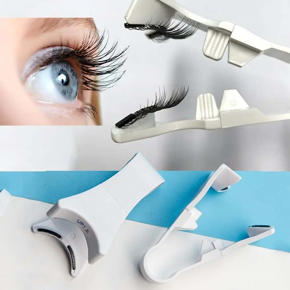 Professional Magnetic Eyelashes Extension Applicator Stainless Steel False Eyelashes Curler Tweezer Clip Clamp Makeup Tool