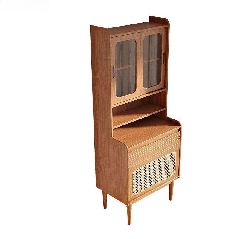 Storage display cabinet, simple cherry wood side cabinet