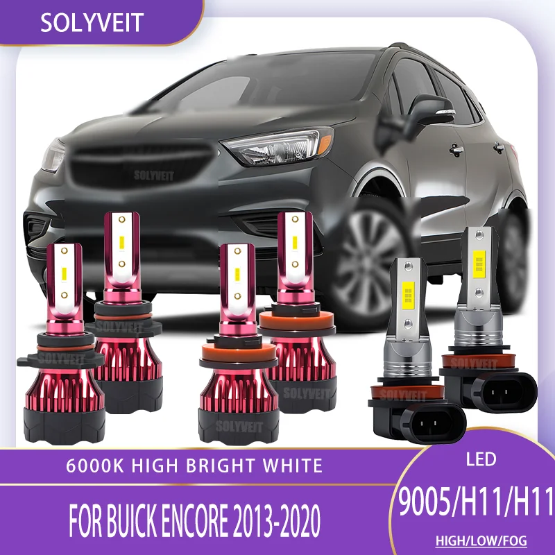 

Halogen Replace Led Headlight Bulbs Lamps Car 12V 9005/H11/H9 HI/LO/Fog For Buick Encore 2013 2014 2015 2016 2017 2018 2019 2020