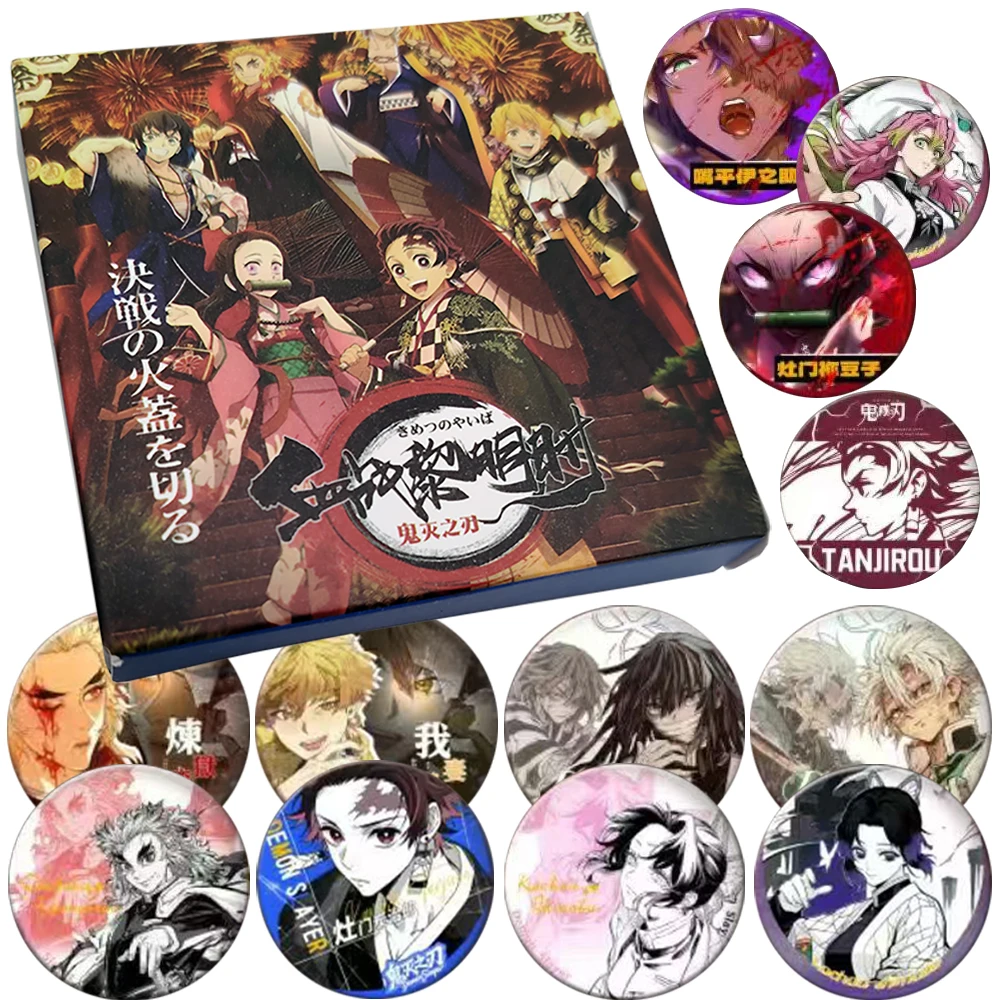 

Demon Slayer Youth Battle Anime Peripheral Children's Collection Badge High Quality Clothes Backpack Decoration Exquisite Gift