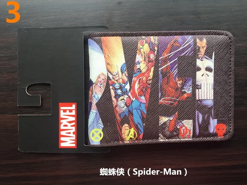 Marvel Avengers Anime Foldable PU Wallet Women Men Children Bank ID Card Holder Card Clip Bag Cartoons Cosplay Birthday Gifts