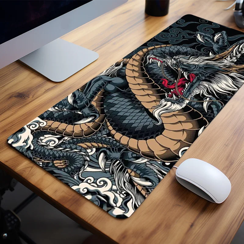 

Dragon Pattern Mouse Pad Large E-sport Desk Pad Natural Rubber Anti-Slip Office Desk Pad Perfect Gift for Men Women Friend