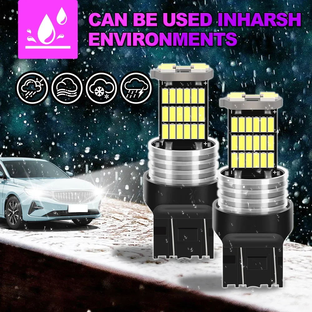 2PCS T15 1156 1157 3157 7443 Canbus LED DRL Light Bulbs Daytime Running Lamp Backup Reverse Lamp Interior Light Turn Signal Lamp