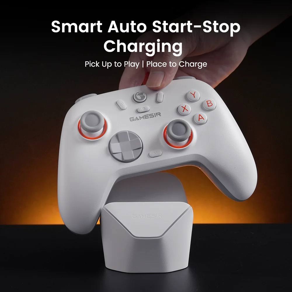 GameSir Nova Charger Cyclone 2, Estação de carregamento Tarantula Pro Luz indicadora RGB, doca de carregamento do controlador de design de porta dupla