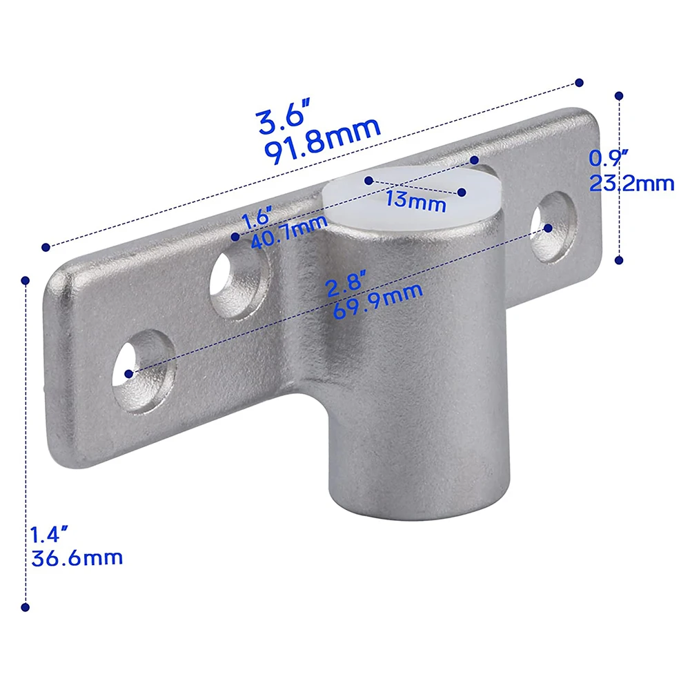 Boat Stainless Steel Oarlock Socket Side Mount Line Rowlock Marine Hardware Parts Accessories