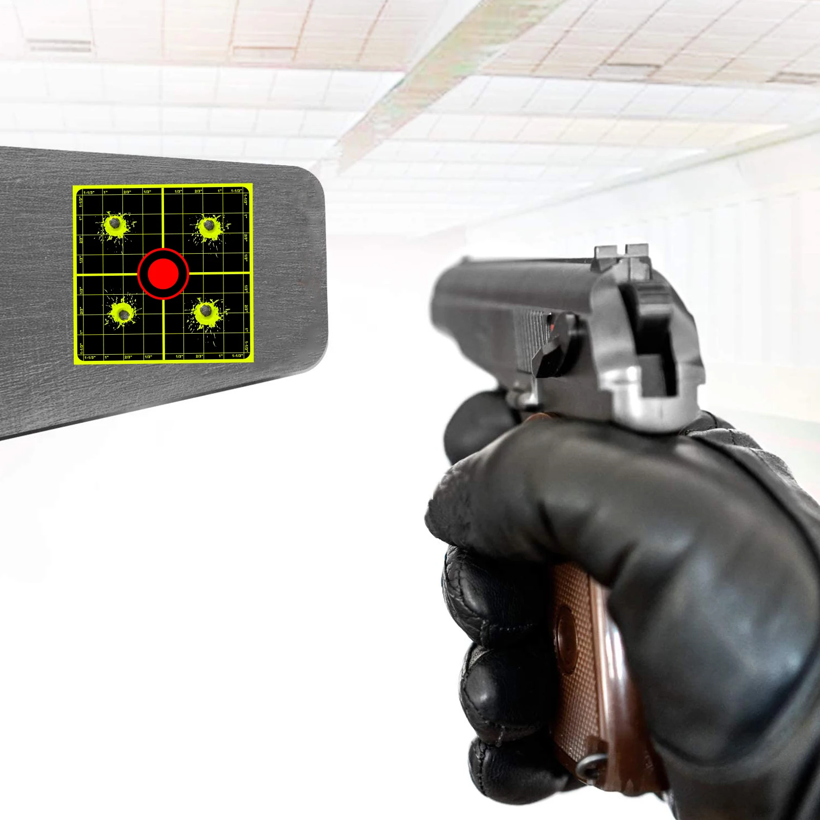 شبكة حاكم اطلاق النار ممارسة سبلاش الهدف ملصقات 200 قطعة 3 بوصة اطلاق النار الهدف لوازم التدريب ملصقات الفلورسنت اللون تسميات (يمكن استخدام لممارسة بندقية حقيقية وممارسة مسدس الهواء) #3