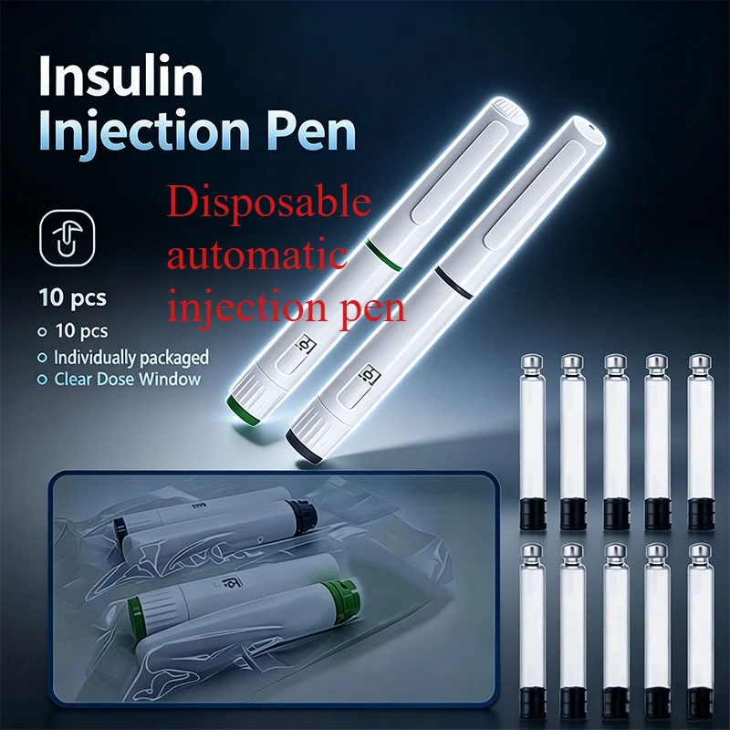 A disposable 60 IU automatic injection pen suitable for insulin, growth hormone, and peptide medications, 5 units/10 units