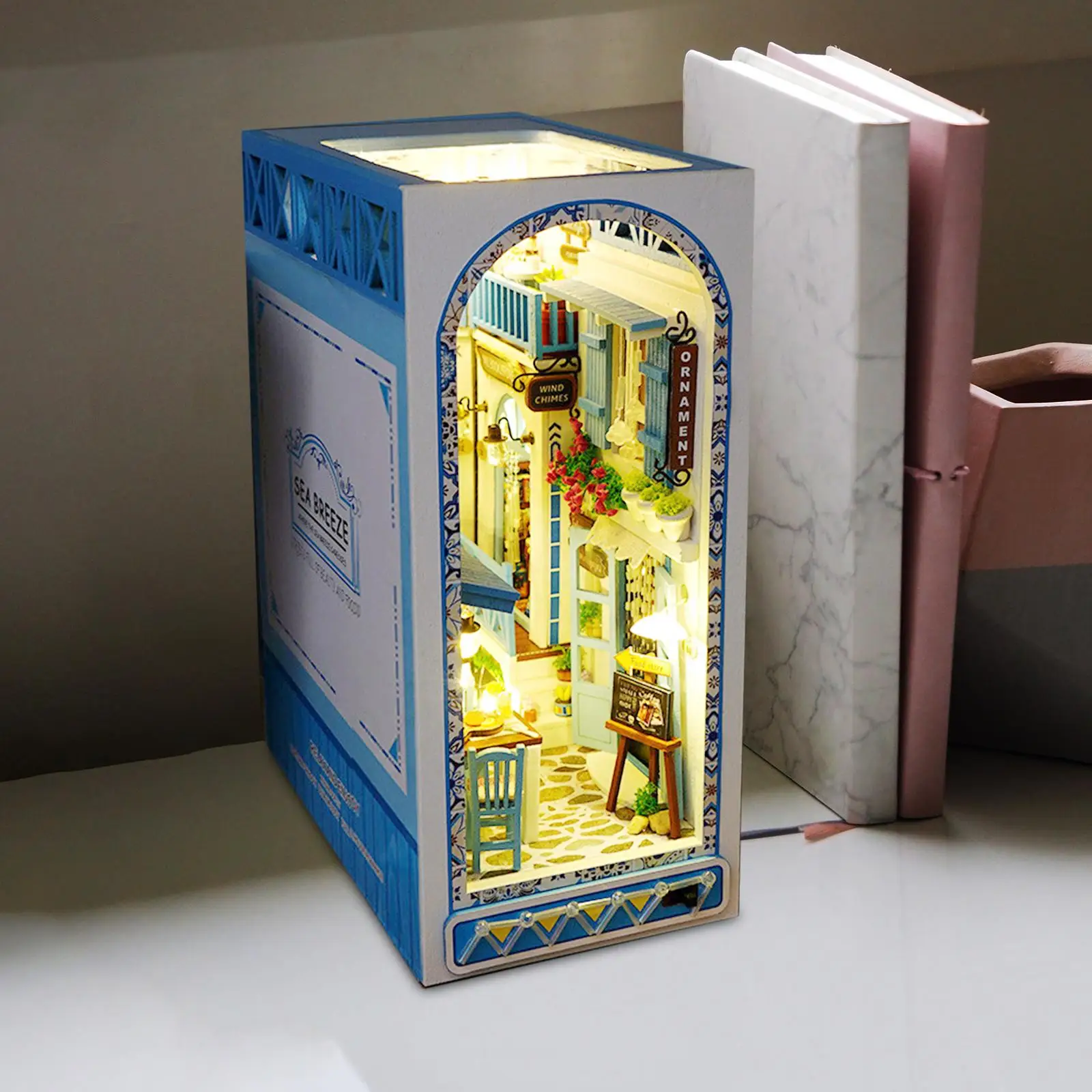 

Bookends Model Build Creative Kits Bookends Model Build Assembly DIY Bookend Miniature Kits for Bookshelf Vintage Shelf Home