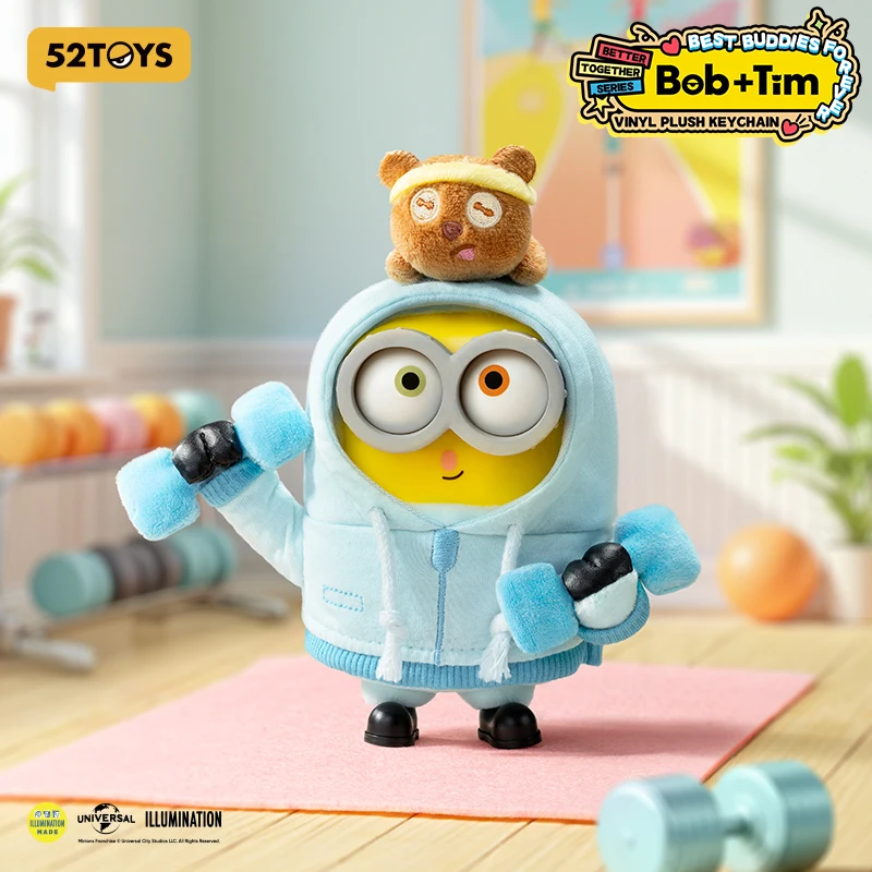 52TOYS Mystery Box Bob & Tim – Scatola cieca portachiavi in peluche di vinile della serie Best Buddies Forever