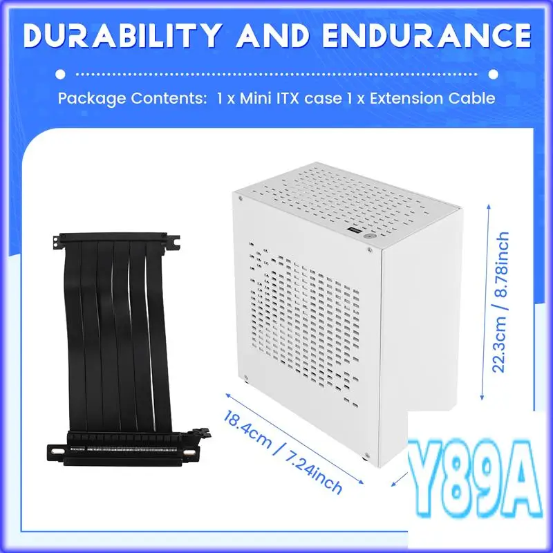 GO-A07 Mini ITX Computer Case Chassis HTPC Host Case USB3.0 ITX Enclosure With Graphics Card Extension Cable