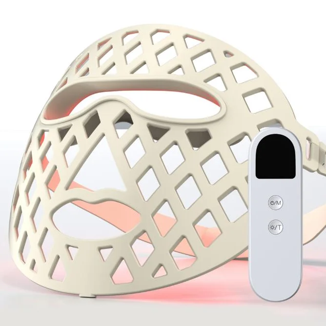 Silicone Red Light Therapy Mask OEM LED Facial Skincare Mask Mesh Design
