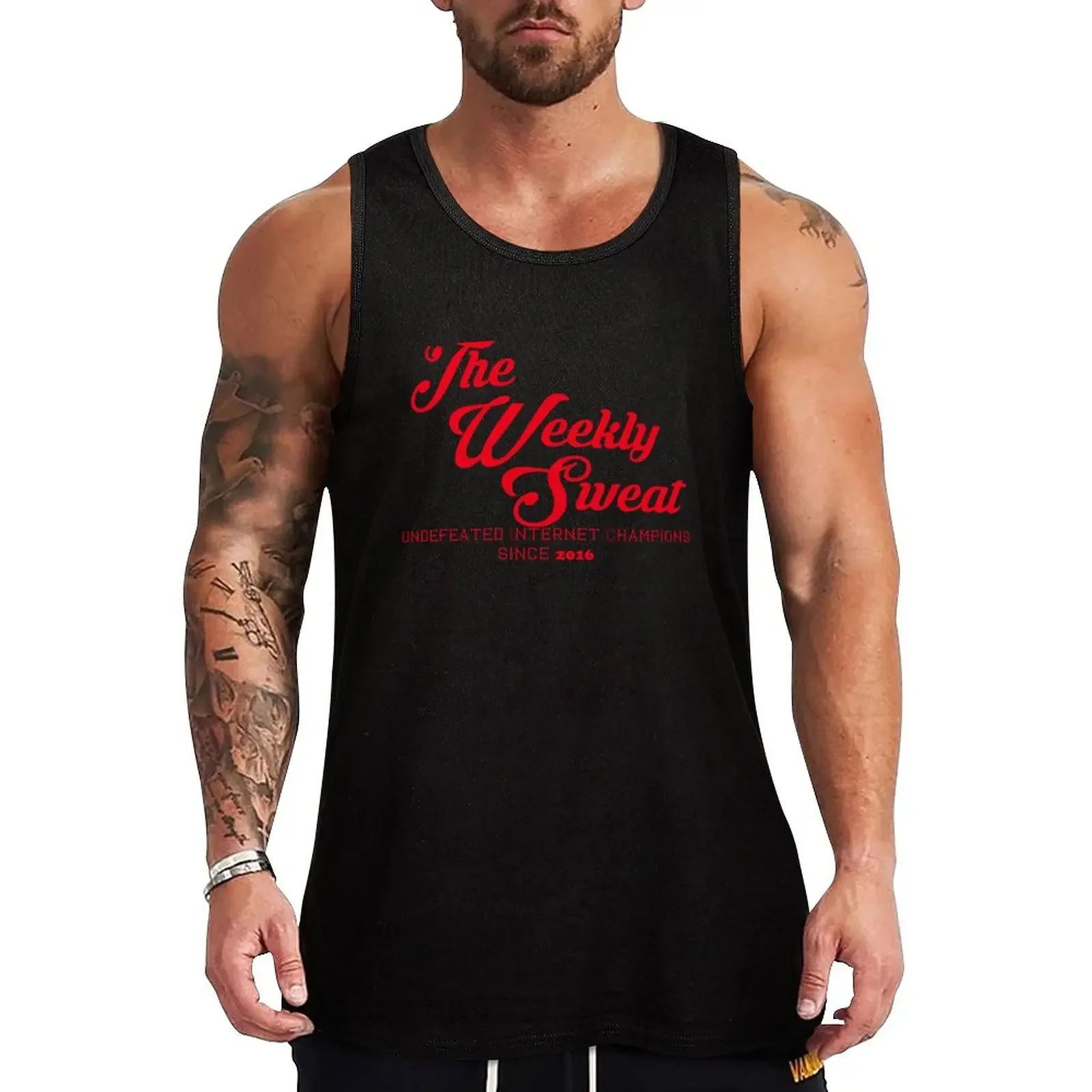 New The Weekly Sweat Varsity Edition Tank Top t shirts Men's sleeveless gym shirts sleeveless vest men running shirt underwear