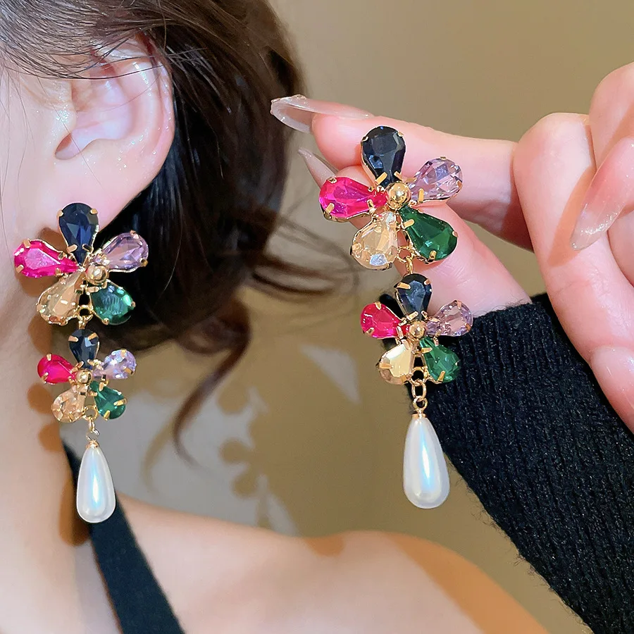 Flower Pearl Dopamine-Enhancing High-End Earrings