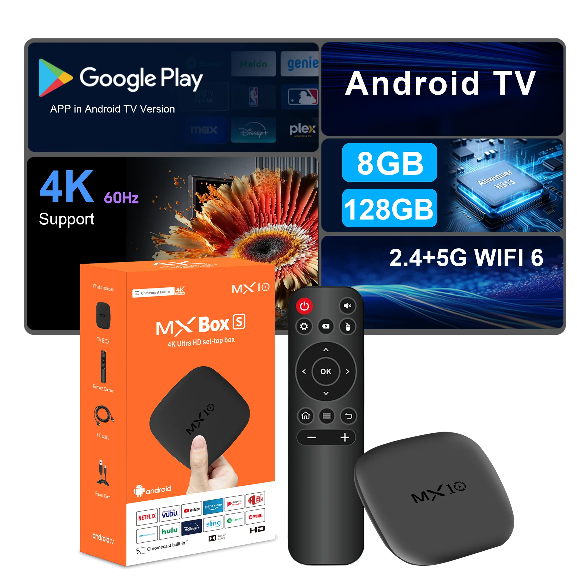 Ddr3 8Gb - MX10‑H TV Box WiFi BT con