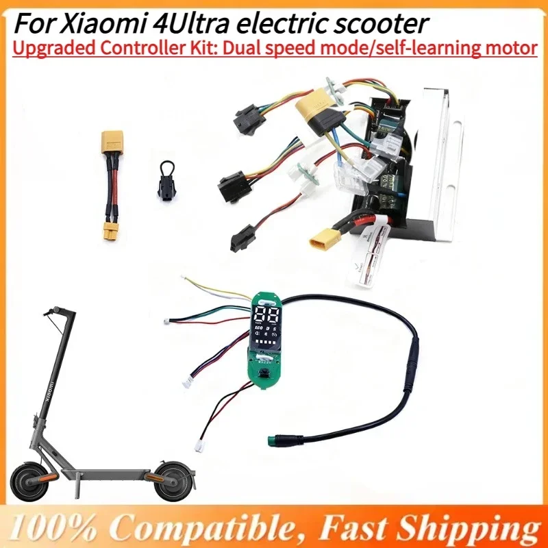 

Модернизированный комплект контроллера для электросамоката Xiaomi 4Ultra (до 55 км/ч) - разблокировка скорости, замена материнской платы с функцией самообучения двигателя