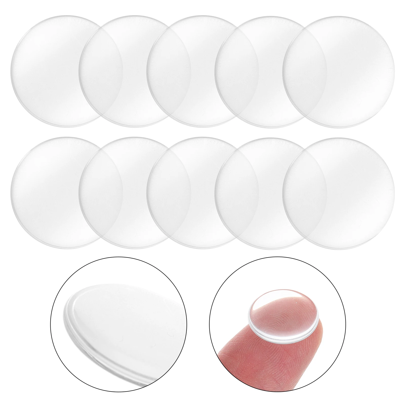 

5 Pairs Rag Glass Eye Lenses Decorative Eyes Diy Craft Materials The Circle Toy Transparent Accessories Puppet