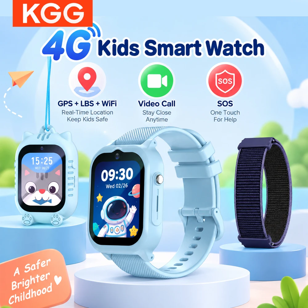 4G Kids Smart Watch GPS WIFI Video Call SOS Tracker Location 1.83 inch Children Smartwatch Camera Phone Watch Boys Girls Gifts