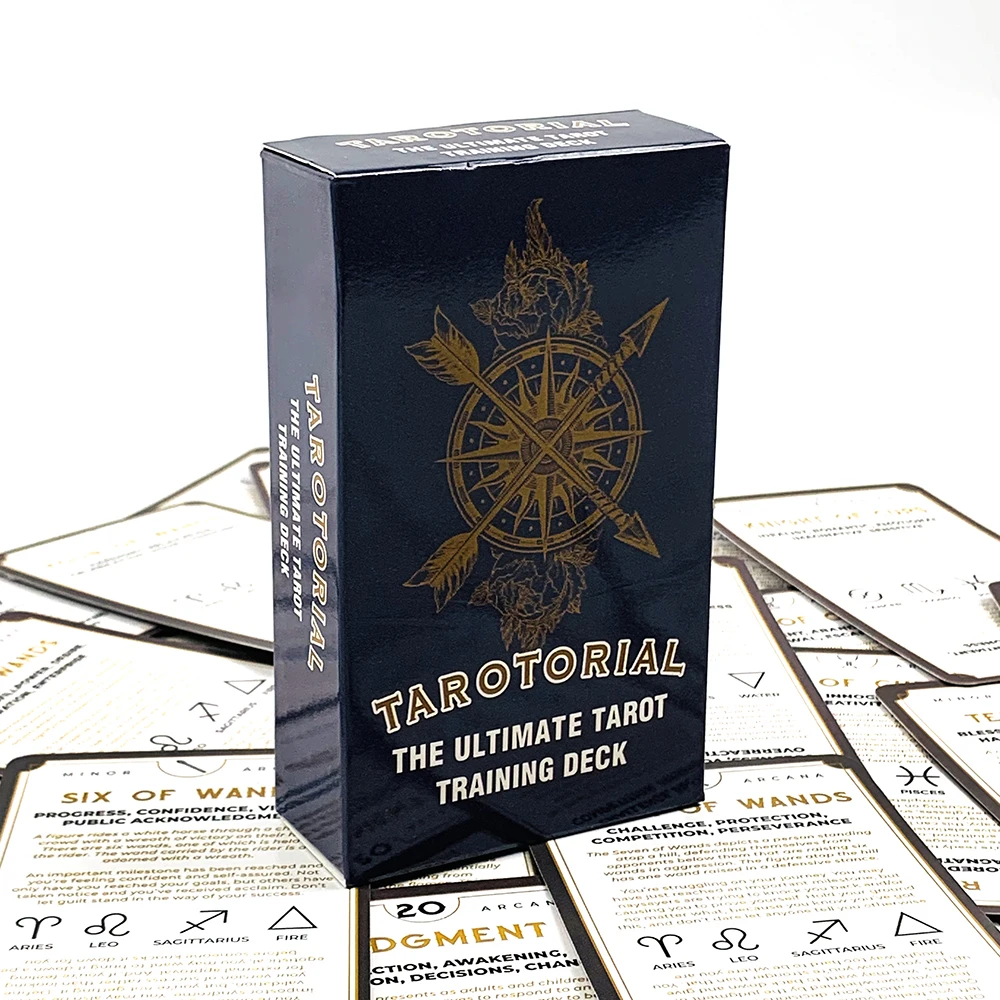 Novo baralho de tarô, baralho de treinamento de tarô final, jogos de cartas de adivinhação do destino, jogo de tabuleiro de festa, jogos de férias, jogo de acampamento
