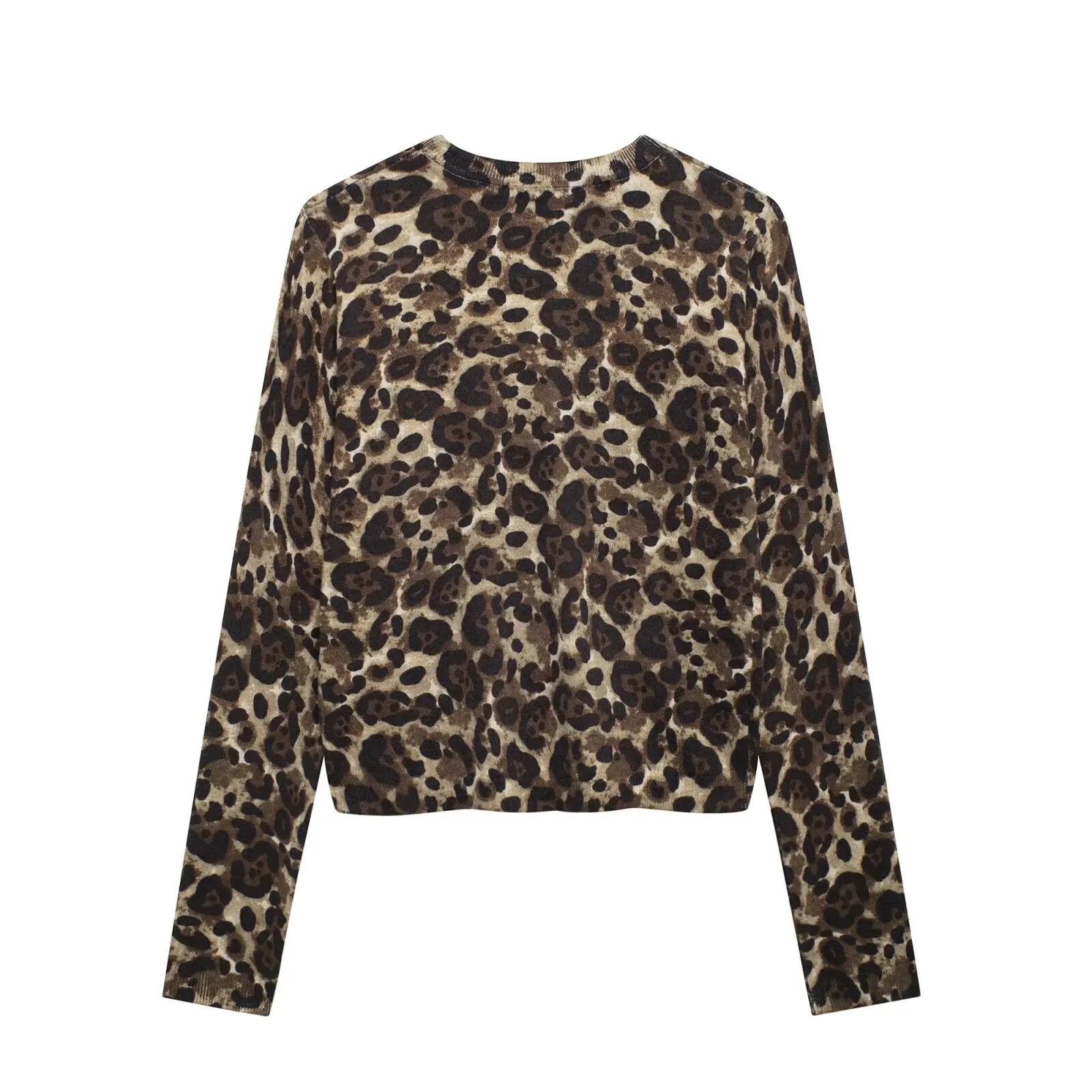 Vintage Women Leopard Print  Blouse Long Sleeve Shirt Woman Holiday Work Y2k Autumn Top Elegant Women\'s Casual Chic