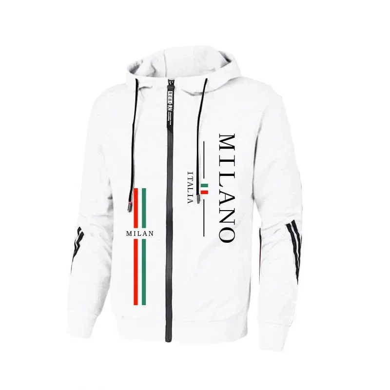 Chándal para hombre Otoño Invierno moda diaria Casual calidad pulóver cremallera única sudaderas para hombre sudaderas con capucha pantalones deportes al aire libre