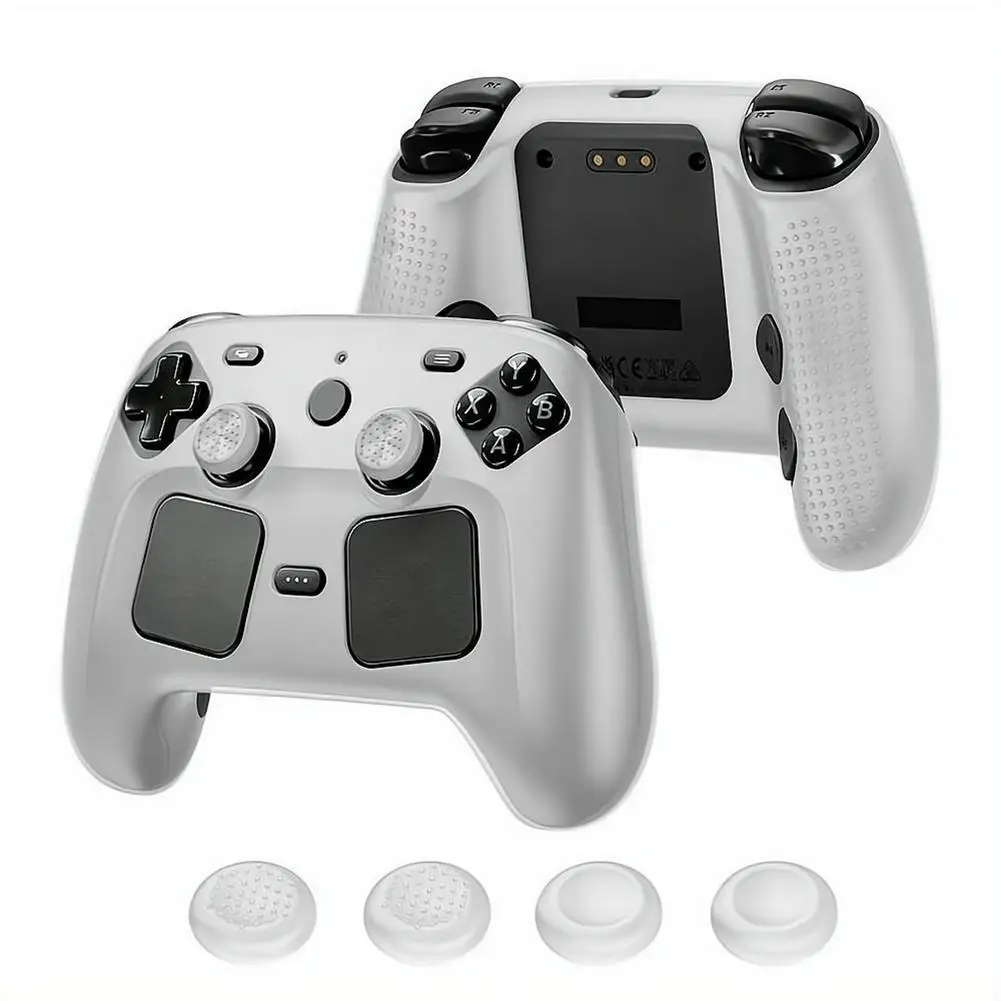 Griffhülle für Valve Steam Controller 2026 Zubehör, Weiche Silikon-Schutzhülle Rutschfeste Stoßfeste Thumbstick-Abdeckung
