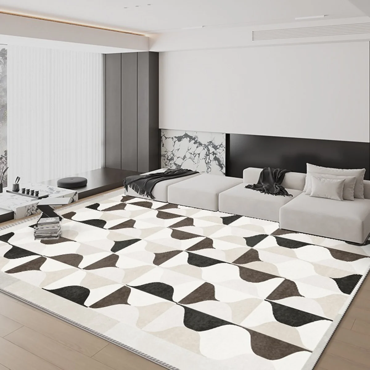 

Large Area Carpet for Living Room Floor Mats Minimalism Ins Style Checkerboard Plaid Rugs for Bedroom Decorate 카펫 Alfombra Salón