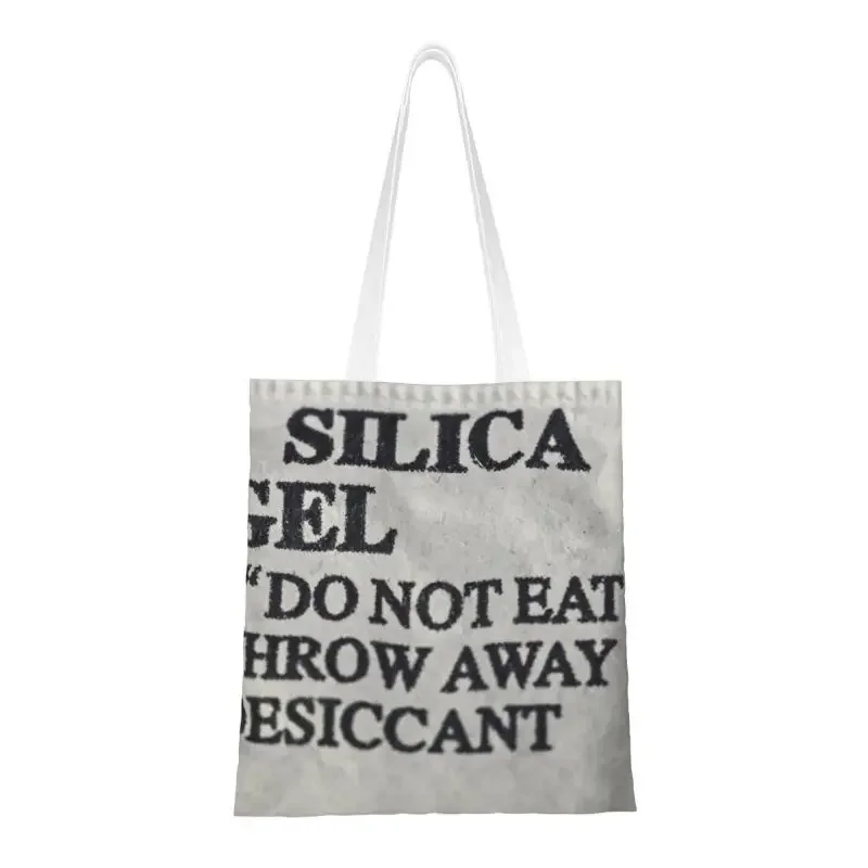 Custom Silica Gel Packet Canvas Shopping Bag Women Reusable Grocery Compound Tote Shopper Bags