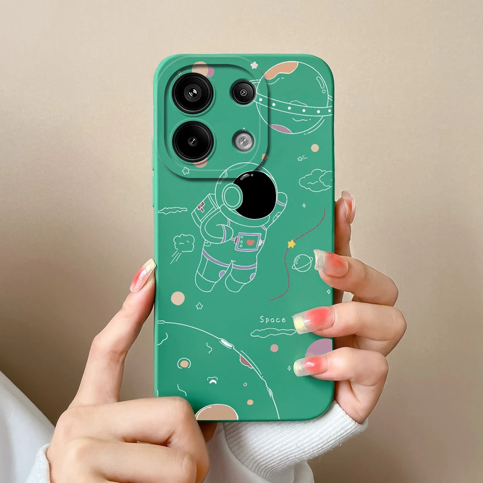 Case For Xiaomi Poco M6 Pro 4G 5G Lovely Dinosaur Pattern Shockproof Phone Cover For XiaomiPocoM6 Shell XiaomiPoco M6Pro Fundas
