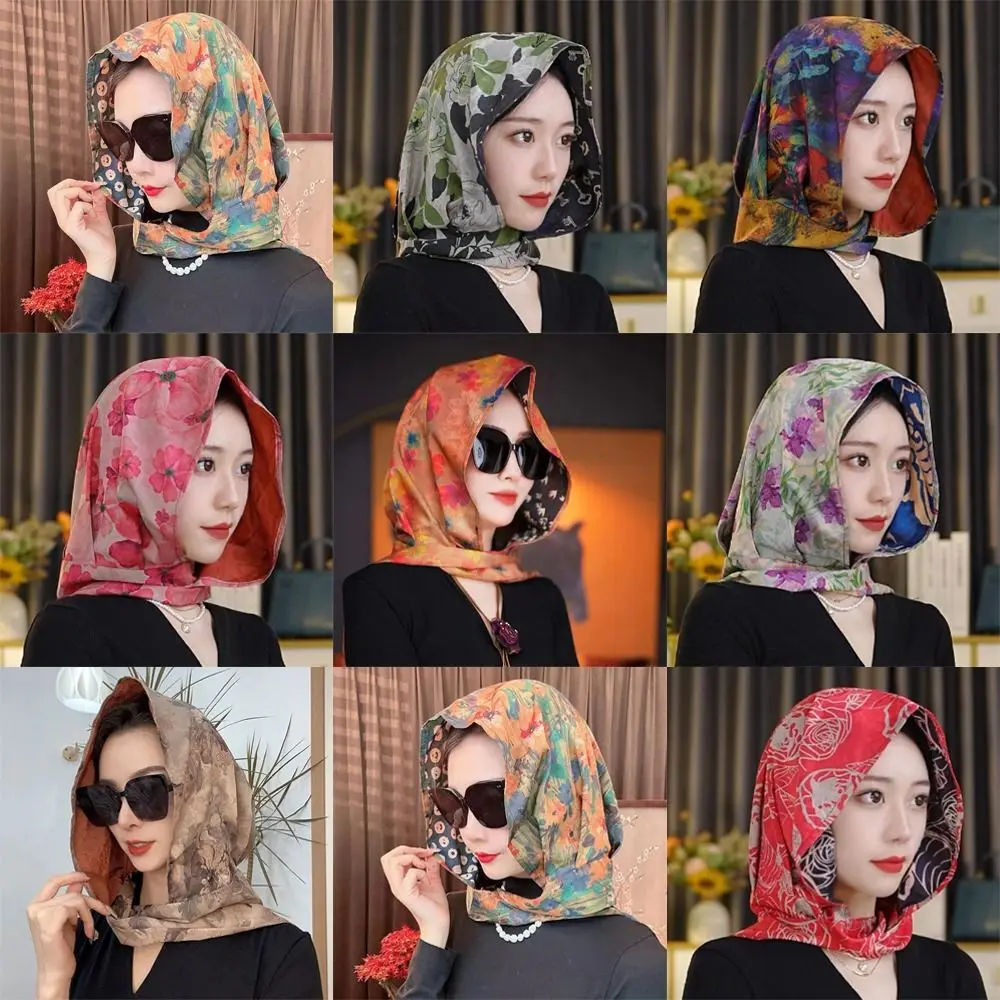 Nova moda resistente ao sol feminino turbante respirável macio hijab boné lenço de cabeça primavera verão
