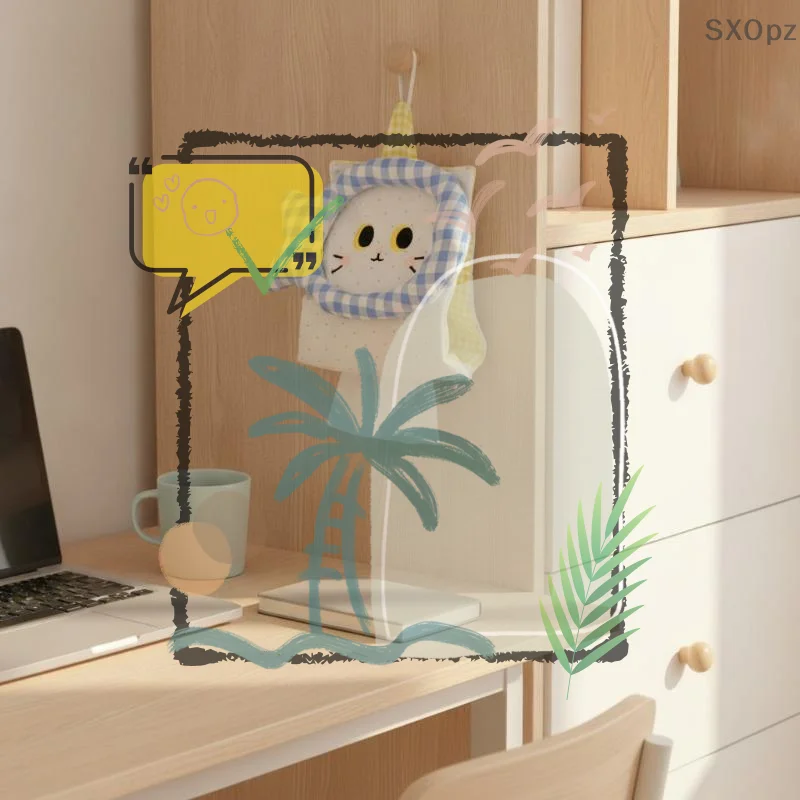 Cute Cat Tissue Bag, Hanging Wall Mounted Tissue Holder for Home Bedroom Car Dormitory