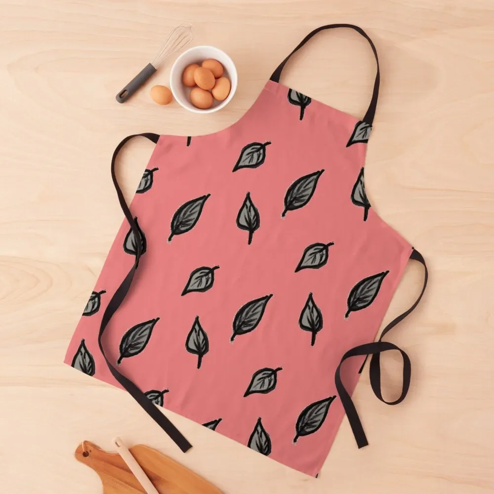 

Falling Leaves - Salmon Pink Apron Home Utensils kitchen item cookings for women Apron
