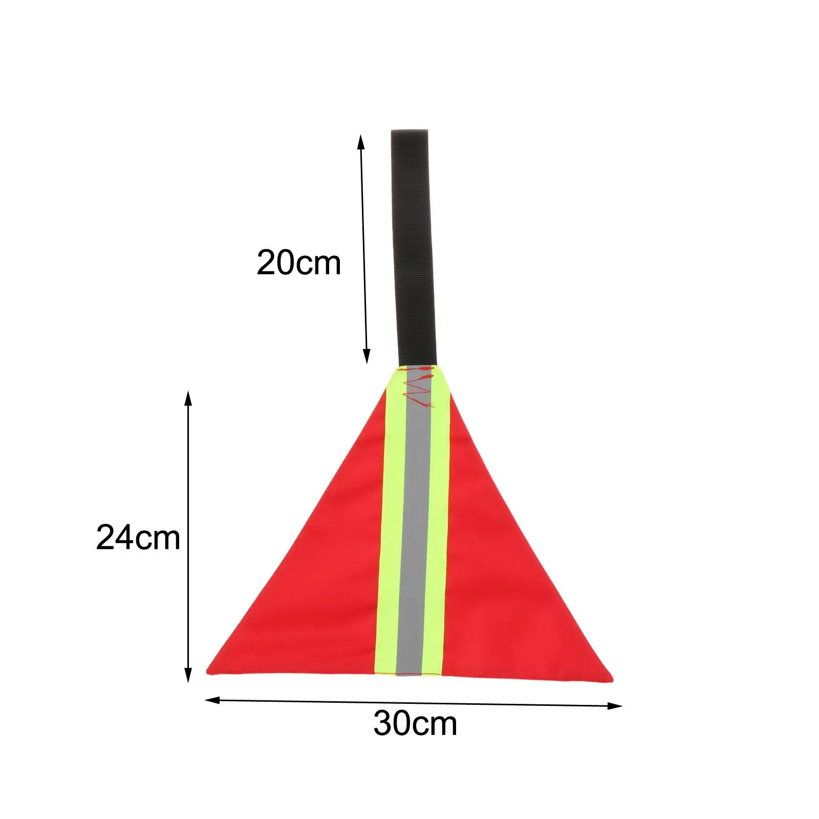 Reflective Kayak Tow Flag with Webbing Strap High Visibility Oxford Cloth Safe Travel Sign for Canoe Boating