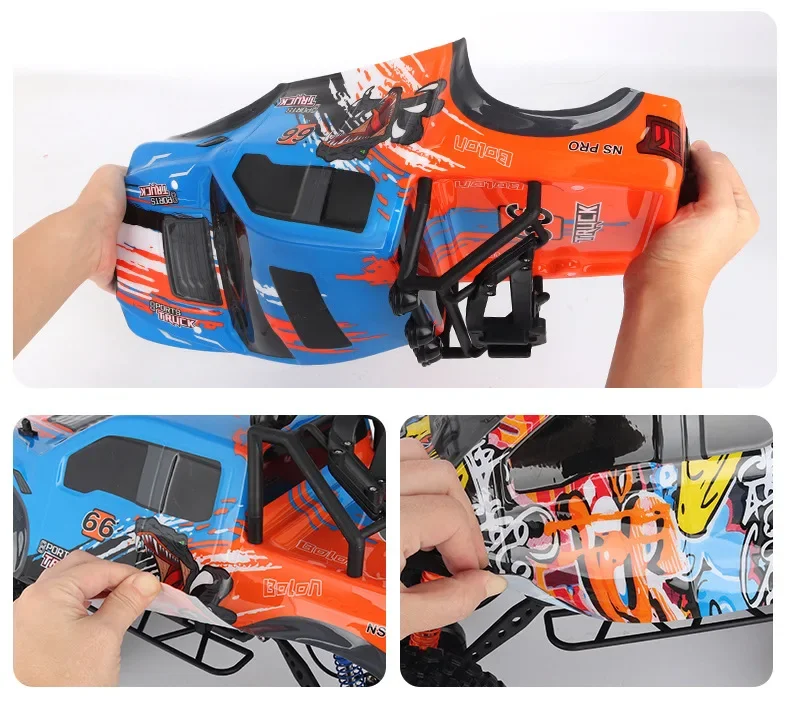 

Outdoor 4K HD Camera High-Speed Climb Remote Control Car 2.4G 1:8 Shock Absorber 4WD LED Lighting WIFI FPV RC Off-Road Truck Car