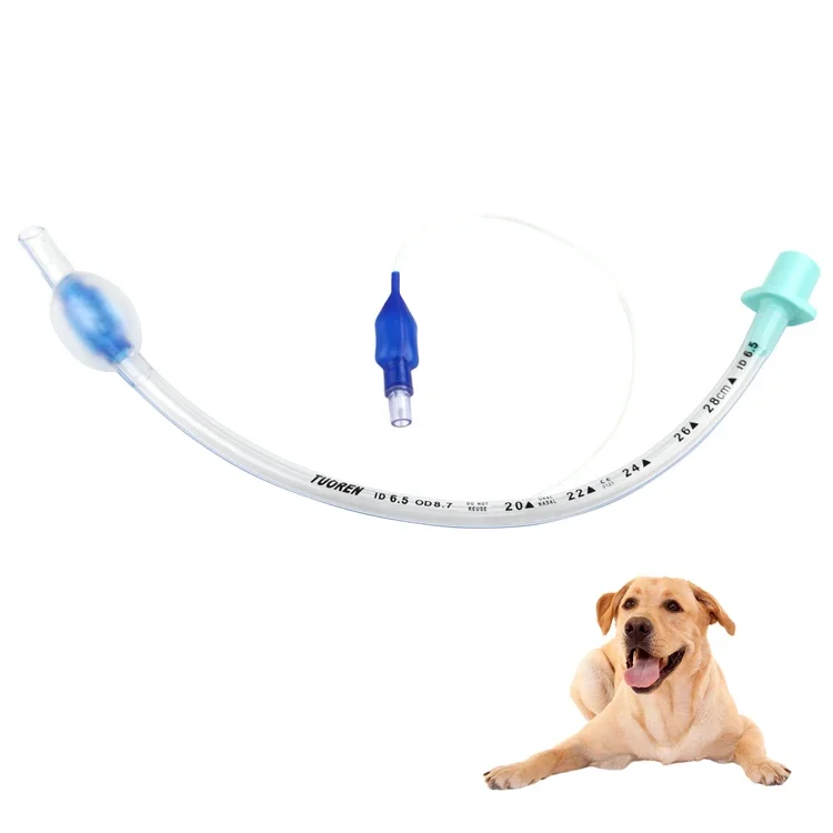 Vet Endotracheal Tube Reinforced Endotracheal Tube with cuff without cuff Animal pet clinic