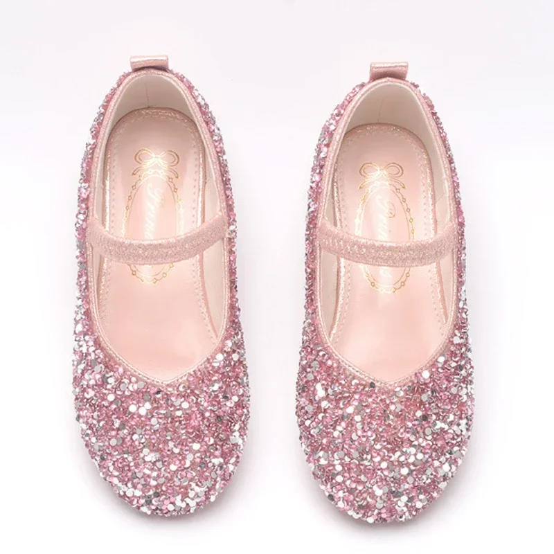 

Children's Leather Shoes Fashion Sequins Princess Causal Girls' Flat Shoes for Ballet Performance Spring Autumn Kids Party Shoes
