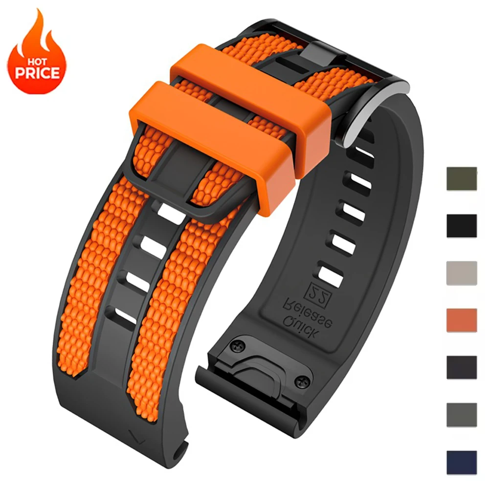 QuickFit Armband 26mm 22mm für Garmin Fenix E 7 7X 6 6X 5X 5Plus Tactix 8 7 Sport Silikonarmband Correa Fenix 8 47mm 51mm Band