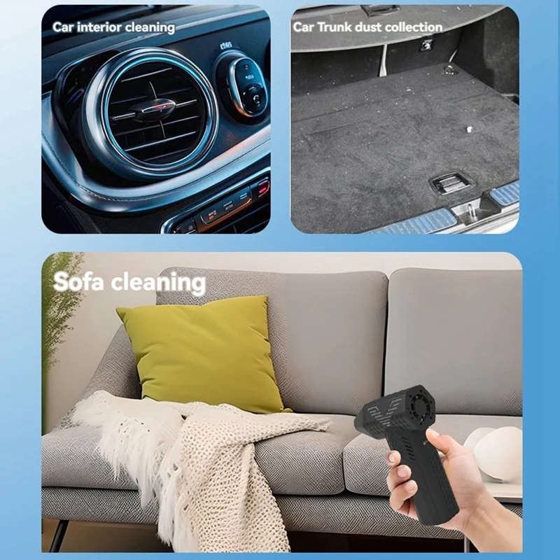 Portable Turbo Jet Fan 80000 RPM Mini Jet Blower Jet Fan Handheld Air Duster Vacuum Cleaner For Car Home Outdoor Use