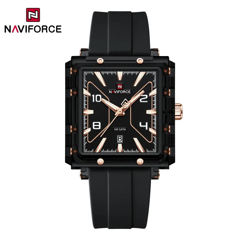 

Мужские кварцевые наручные часы NAVIFORCE 6112 с календарем, водонепроницаемые (5ATM), модные, с ночной подсветкой и стрелочным дисплеем, подарок для мальчика