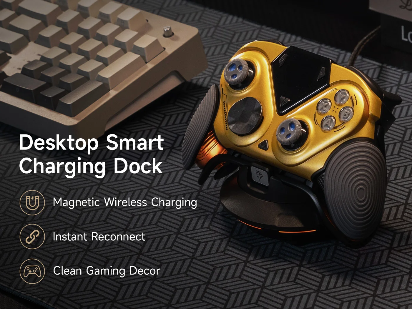 EasySMX D15 3-Modus-Spielcontroller, Gamepad mit TMR-Joystick, RGB-Ladestation für Nintendo Switch, PC, Android, iOS – Detail 11