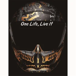 One life Live it Motor Bicycle Bike Motorbike Helmet Sticker Name Vinyl Decal Personalized Motorcycle