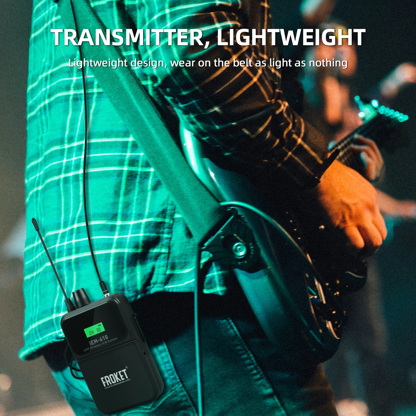 Debra UHF IEM-610 نطاق نظام المراقبة اللاسلكي داخل الأذن 80 مترًا لأداء المسرح والتسجيل والفرقة والطباخ والكنيسة