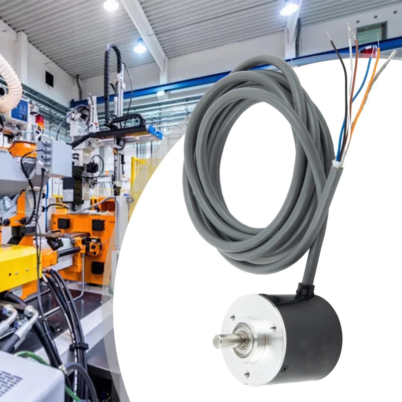 Compatibilità per codificatore a guscio metallico 360P R Encoder ad alta risoluzione per progetti di robotica Diametro 39 mm Lunghezza albero 12 mm