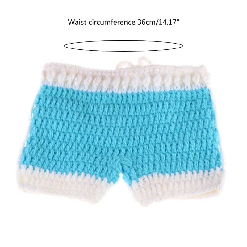 New Newborn Boys Girls Baby Photo Props Knitted Trousers with Shoes Baby Photography Props for Boys Girls Lightweight