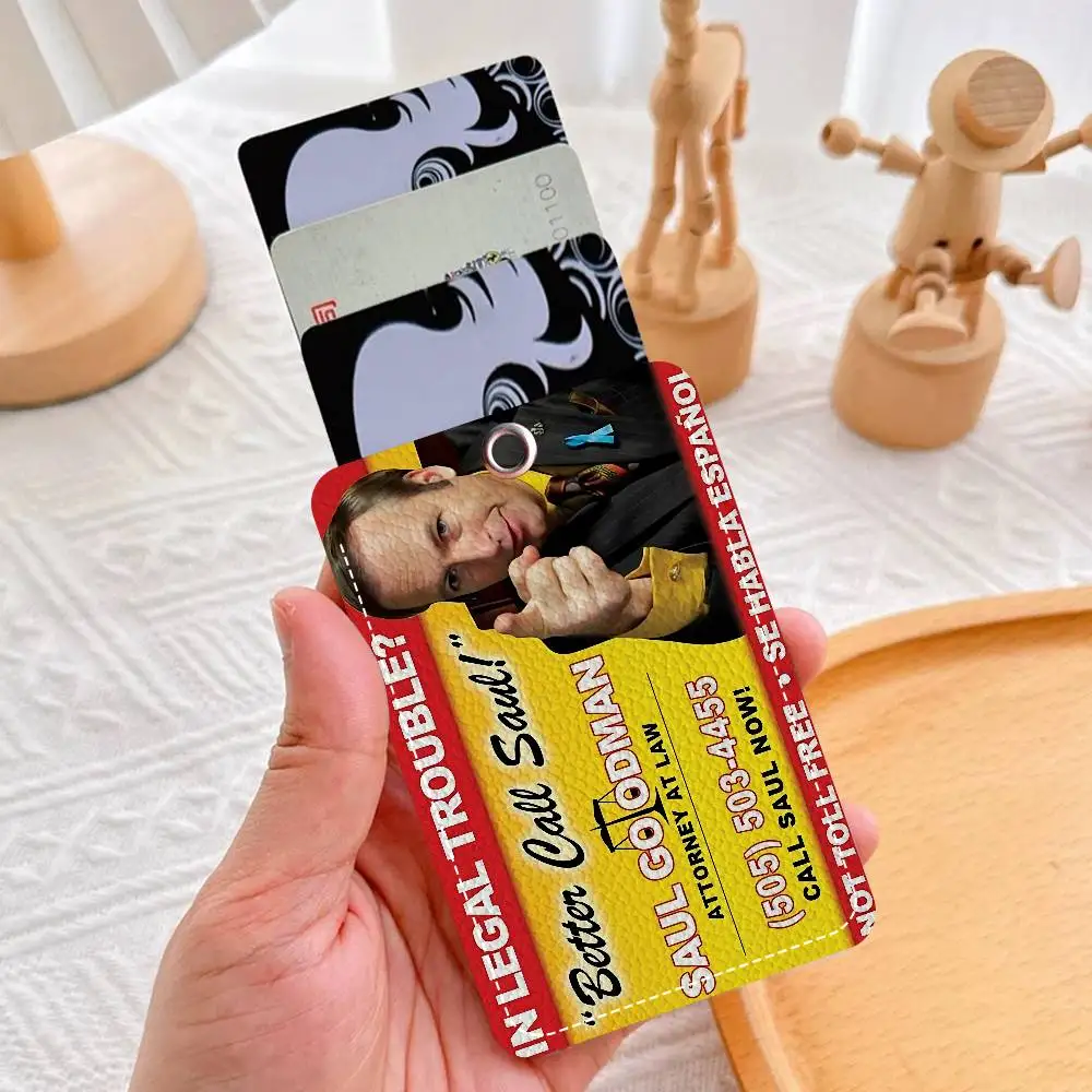 حامل بطاقة الوصول الكلاسيكي Better Call Saul Style PU مع سلسلة مفاتيح - حماية تنفيذية لبطاقة البنك، مترو الأنفاق، حافظة بطاقة الحافلة #6